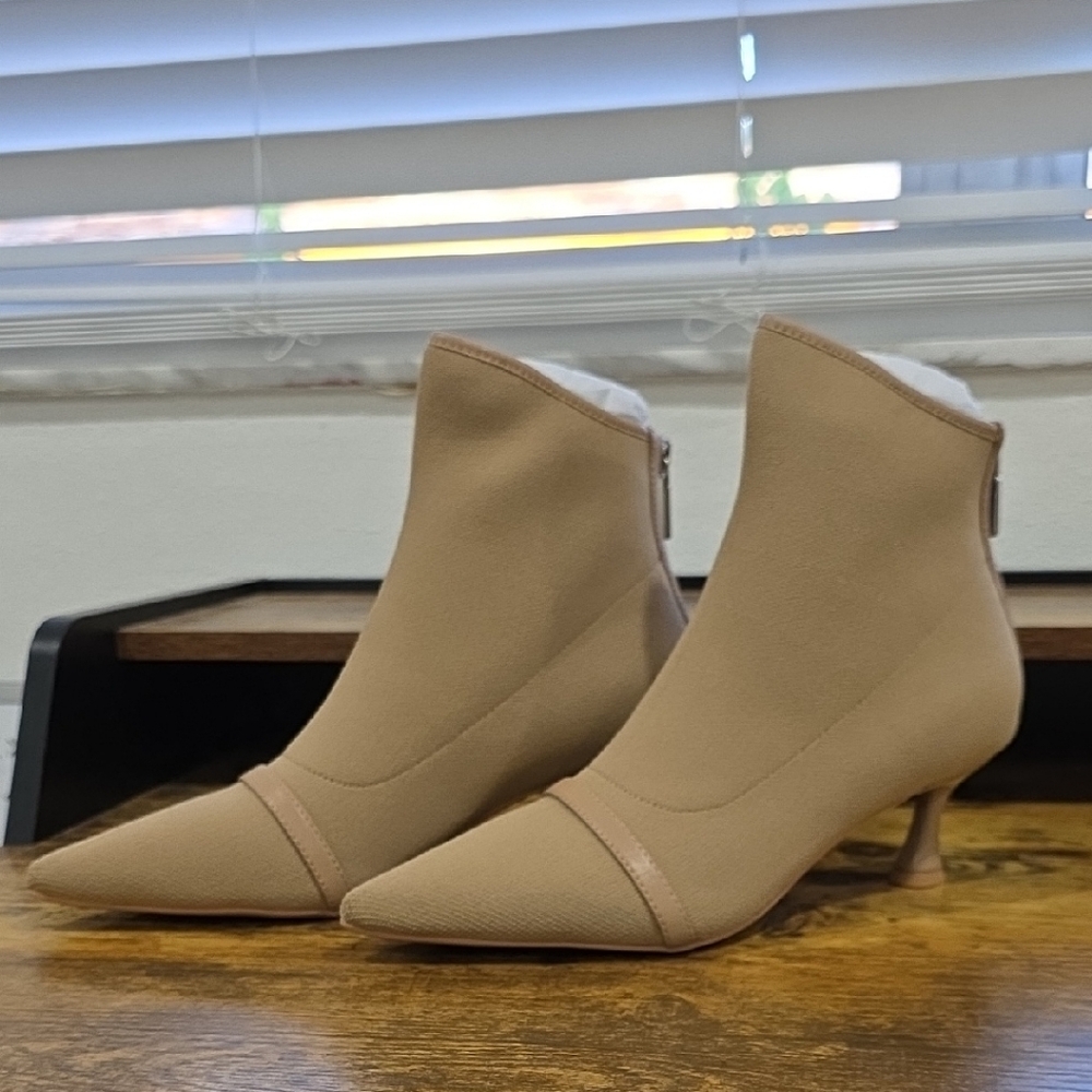 Chic Beige Ankle Booties